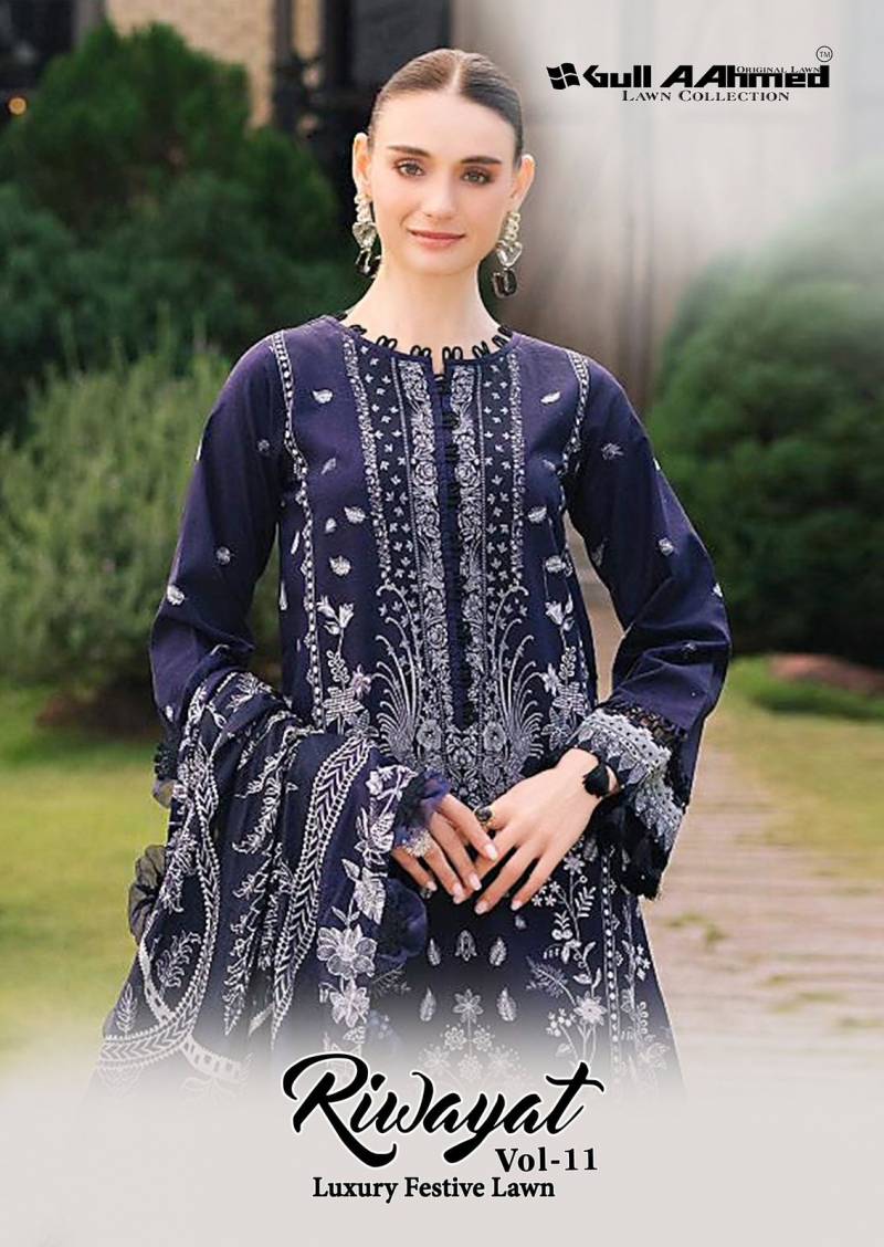 Gull A Ahmed Riwayat Vol 11 Karachi Cotton Dress Material Collection