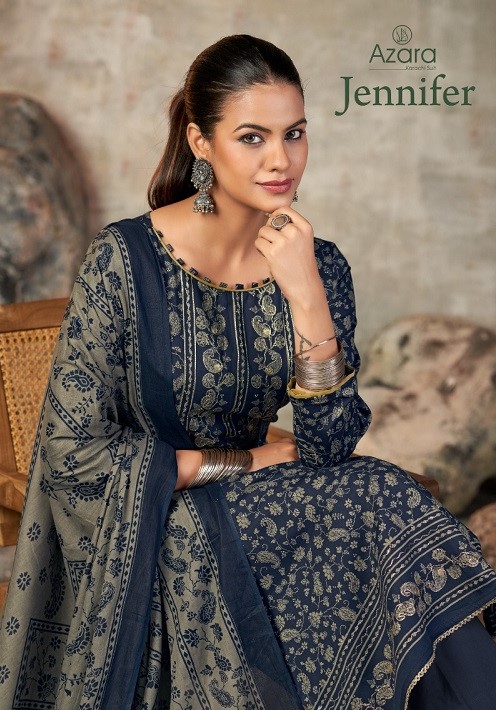 Radhika Azara Jennifer Cotton Designer Dress Material Collection