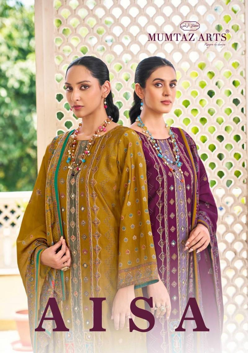 Mumtaz Aisa Viscose Foil Printed Dress Material Collection