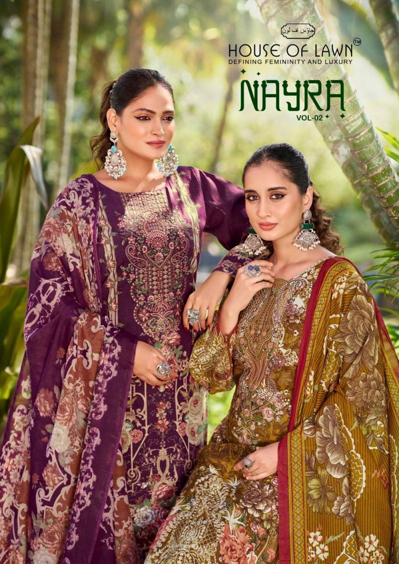 House Of Lawn Nayra Vol 2 Printed Cotton Dress Material Collection
