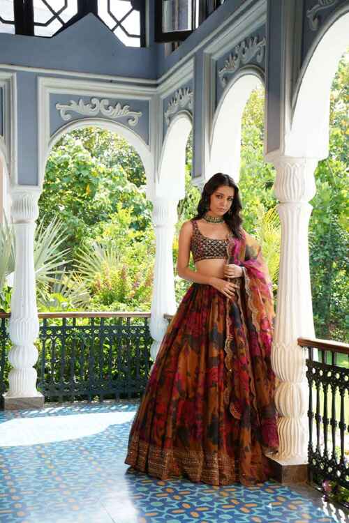 LG 636 Printed With Embroidery Sequnces Work Lehenga Choli Collection