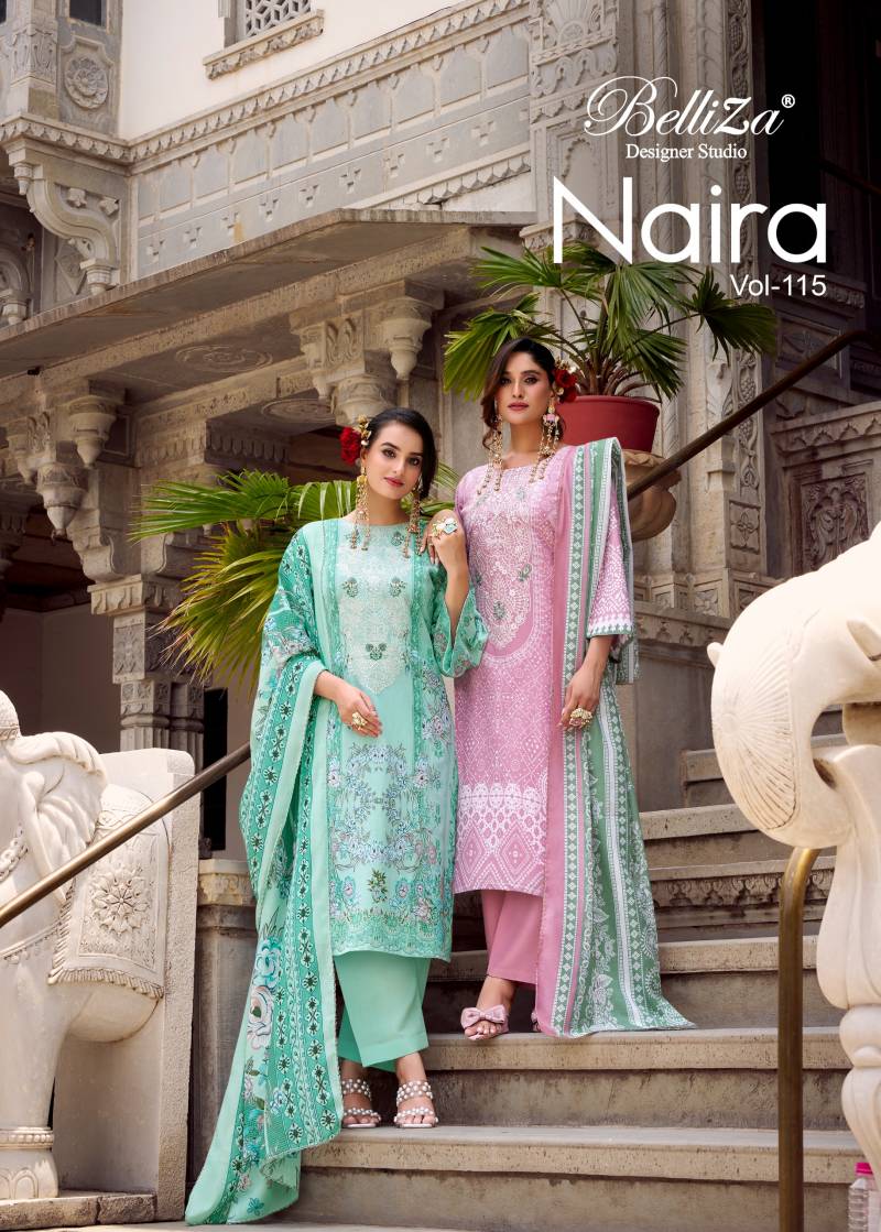 Belliza Naira Vol 115 Cotton Ptinted Designer Dress Material Collection