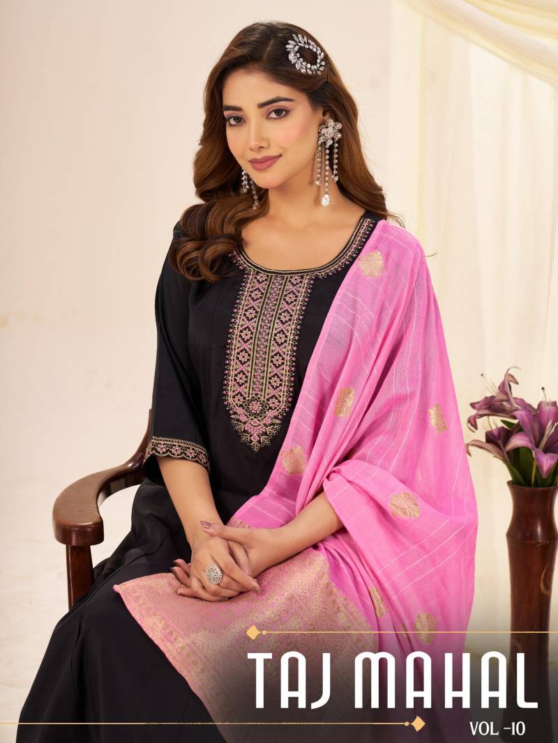 Blue Hills Taj Mahal Vol 10 Silk Anarkali Kurti Bottom With Dupatta