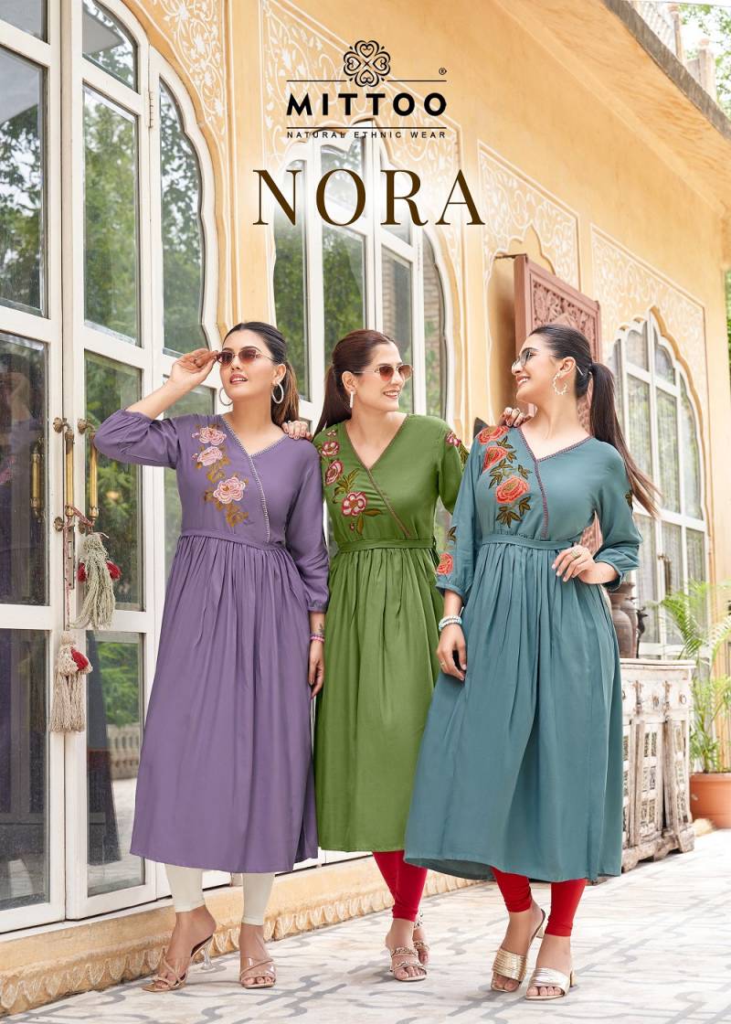 Mittoo Nora Thread Work Embroidery Kurti Collection