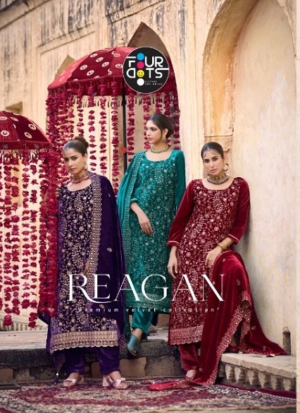Four Dots Reagan Designer Dress Material Collection