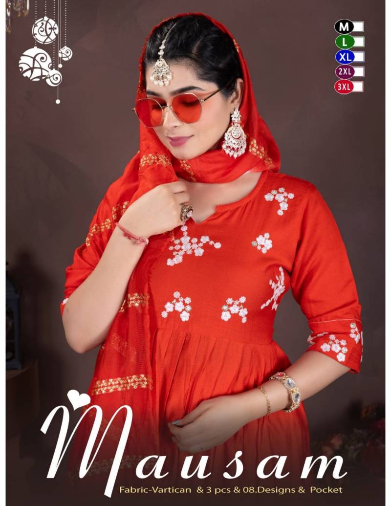 Beauty Mausam Designer Kurti With Bottom Dupatta Set