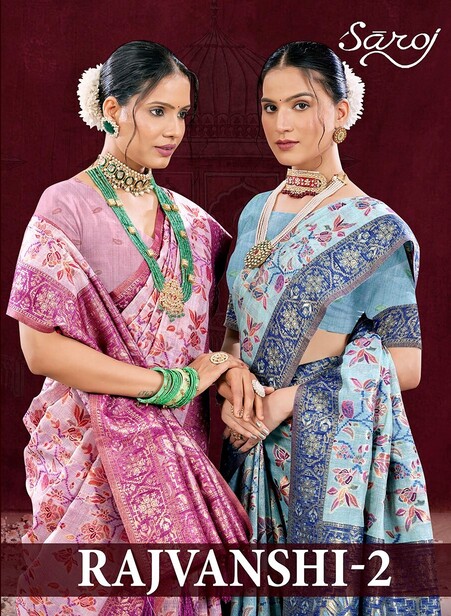 Saroj Rajvanshi Vol 2 Designer Rich Pallu Linen Saree Collection