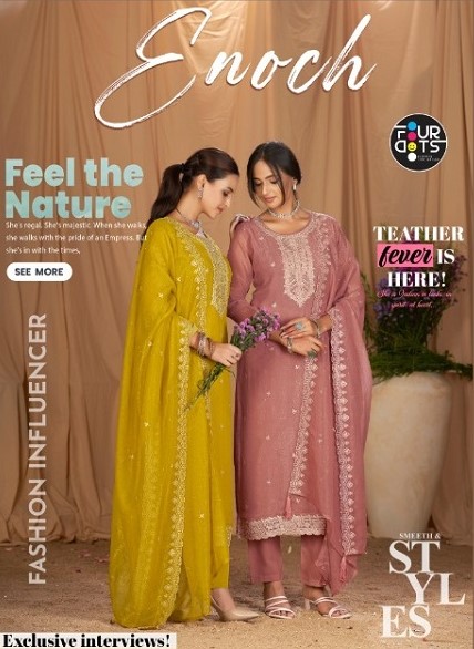 Four Dots Enoch Rose Jharkan Designer Dress Material Collection