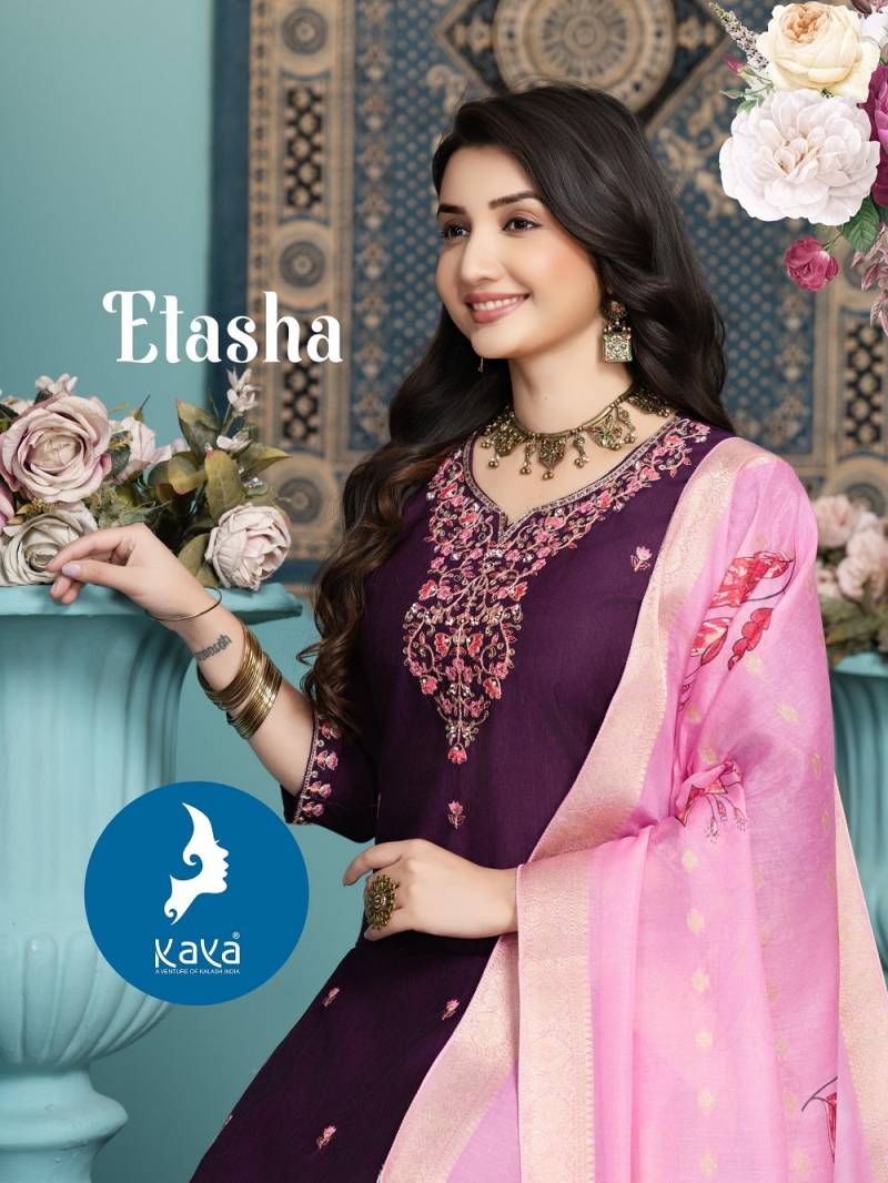Kaya Etasha Vertican Designer Kurti Bottom With Dupatta Collection