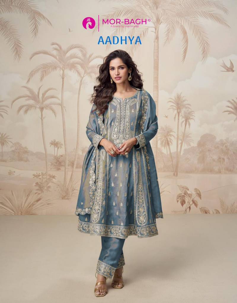 Aashirwad Mor Bagh Aadhya Shimmer Silk Readymade Suits Collection