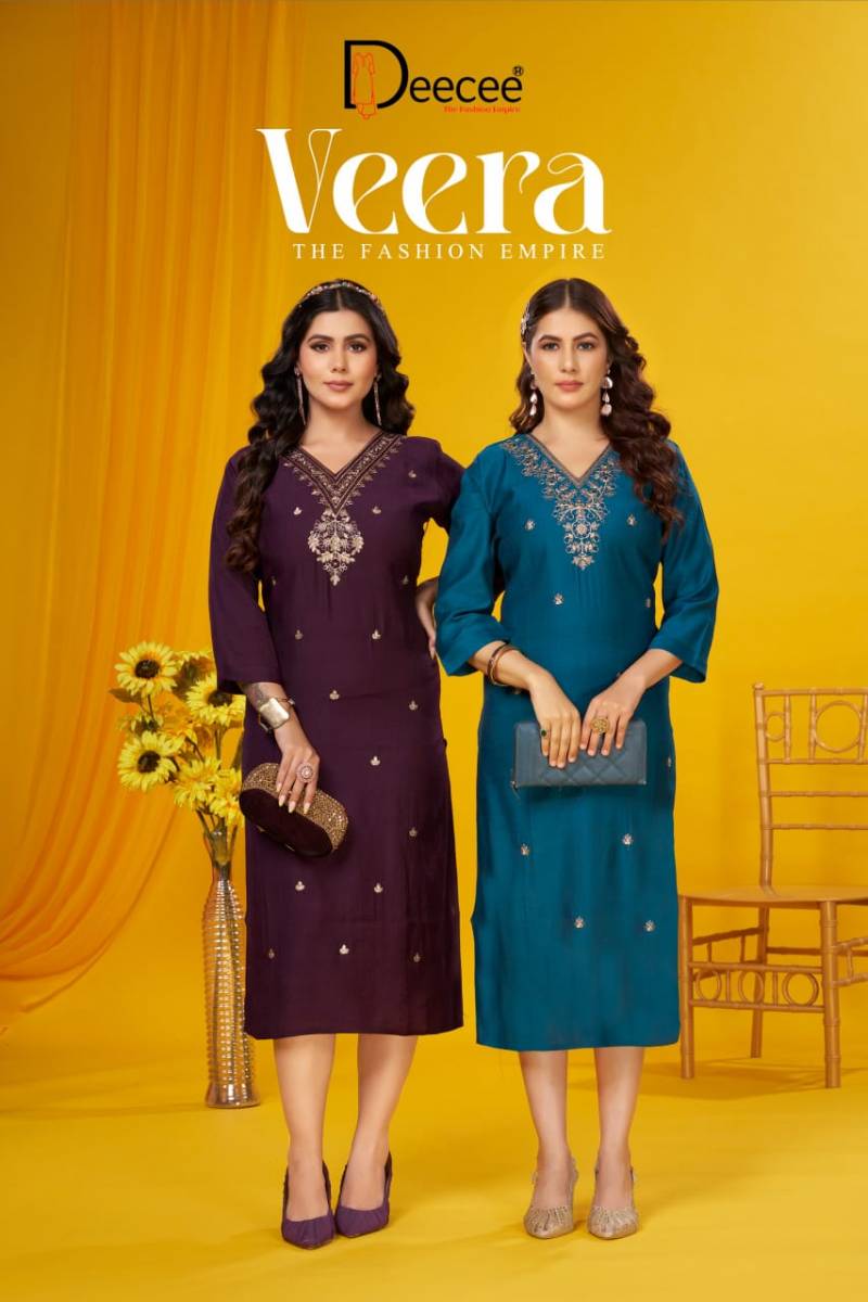 Deecee Veera Embroidery Daily Wear Kurti Collection