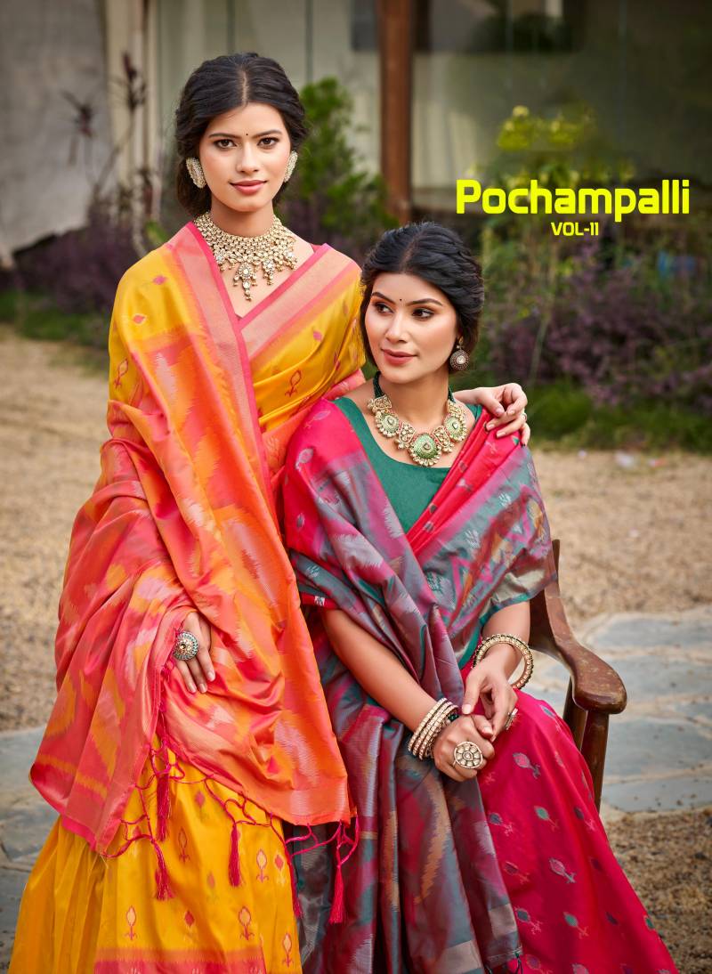 Bunawat Pochampalli Vol 11 Wedding Wear Silk Saree Collection