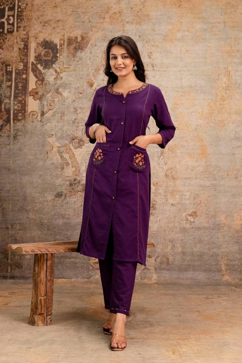 Naisha K 259 Cotton Flex Casual Wear Kurti With Bottom Collection