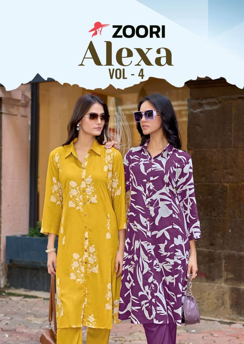 Zoori Alexa Vol 4 Printed Kurti With Bottom Collection