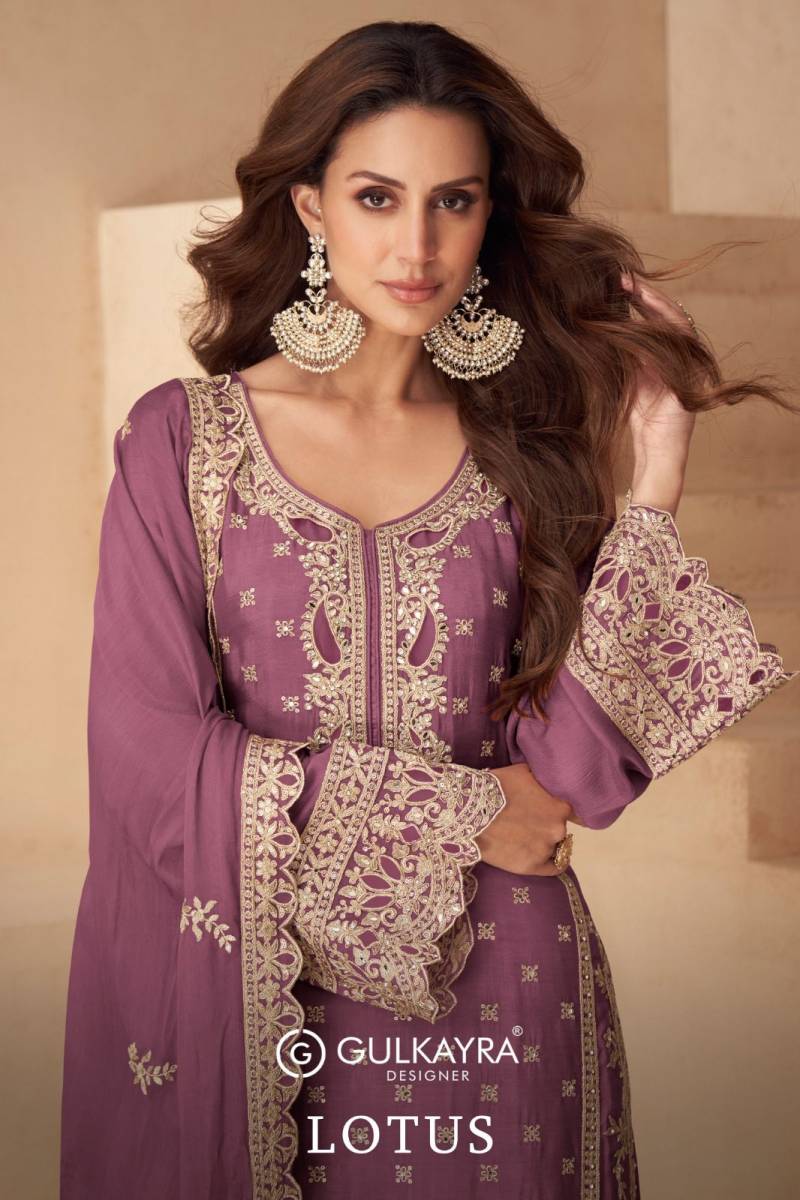 Gulkayra Lotus Embroidered Designer Salwar Suit Collection