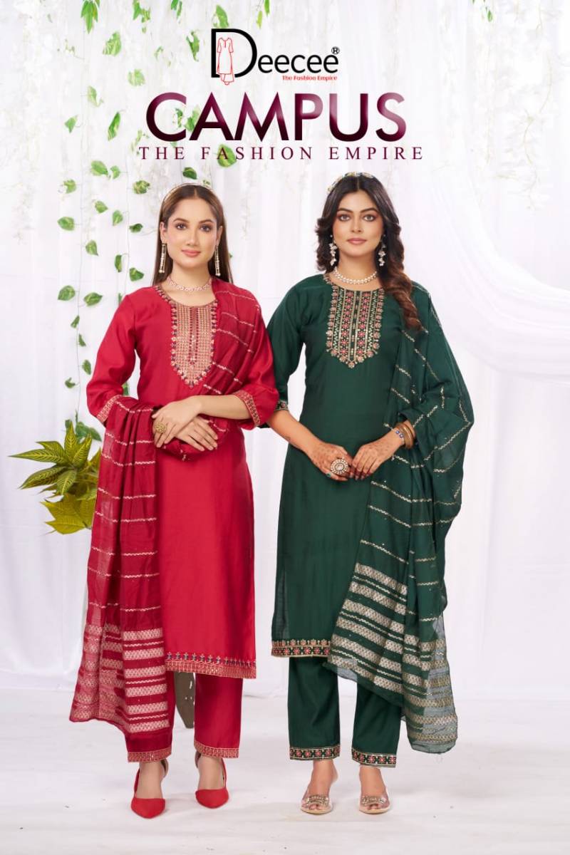 Deecee Campus Vatican Plain Designer Kurti With Bottom Dupatta