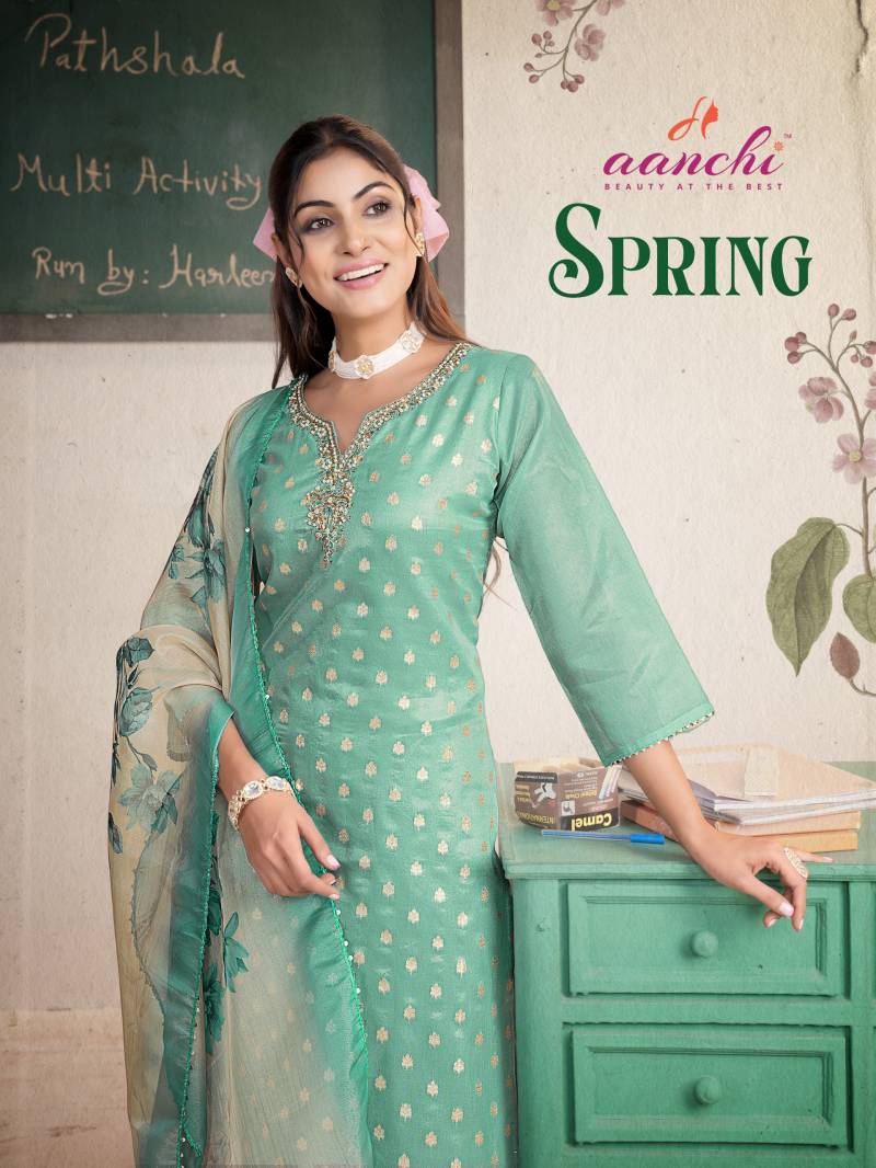 Aanchi Spring Fancy Readymade Kurti Pant With Dupatta Collection