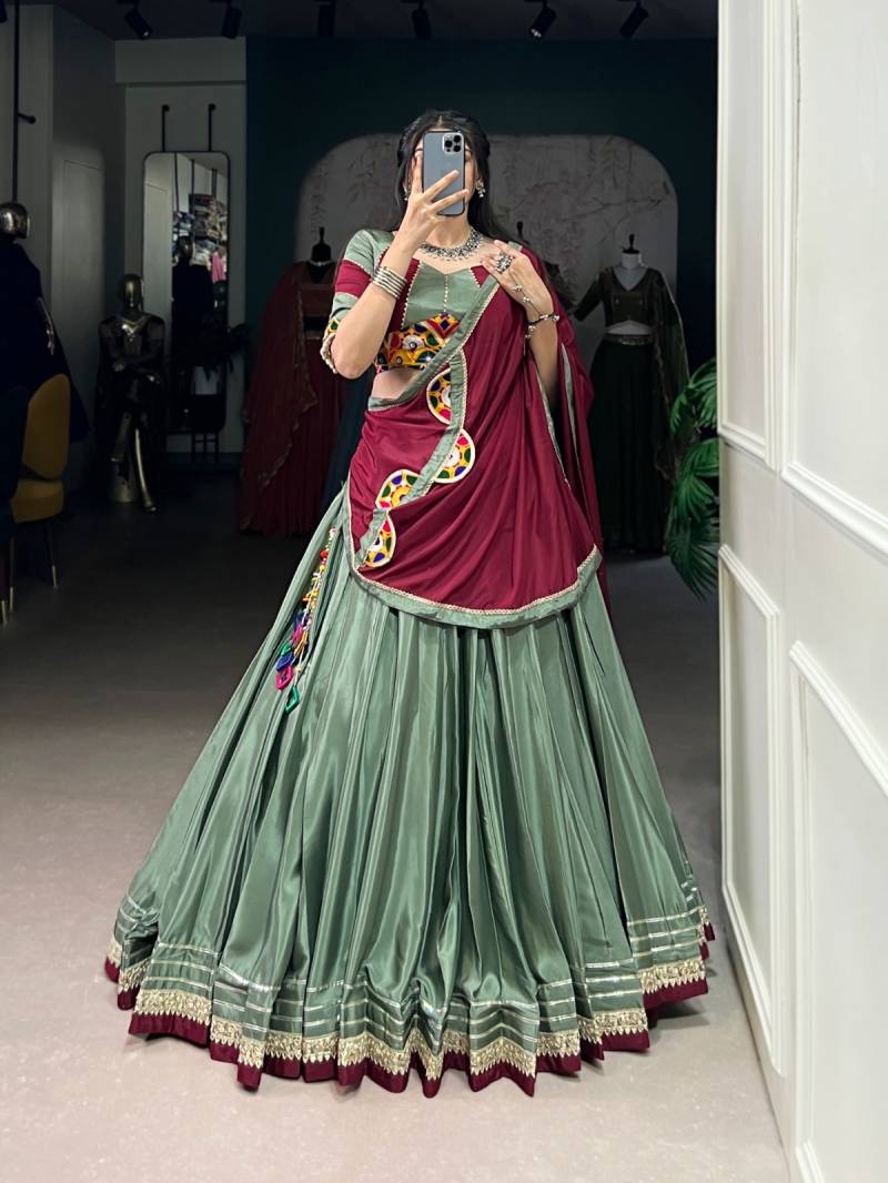 Taraa L 1656 Crepe Silk Navratri Designer Lehenga Choli Collection