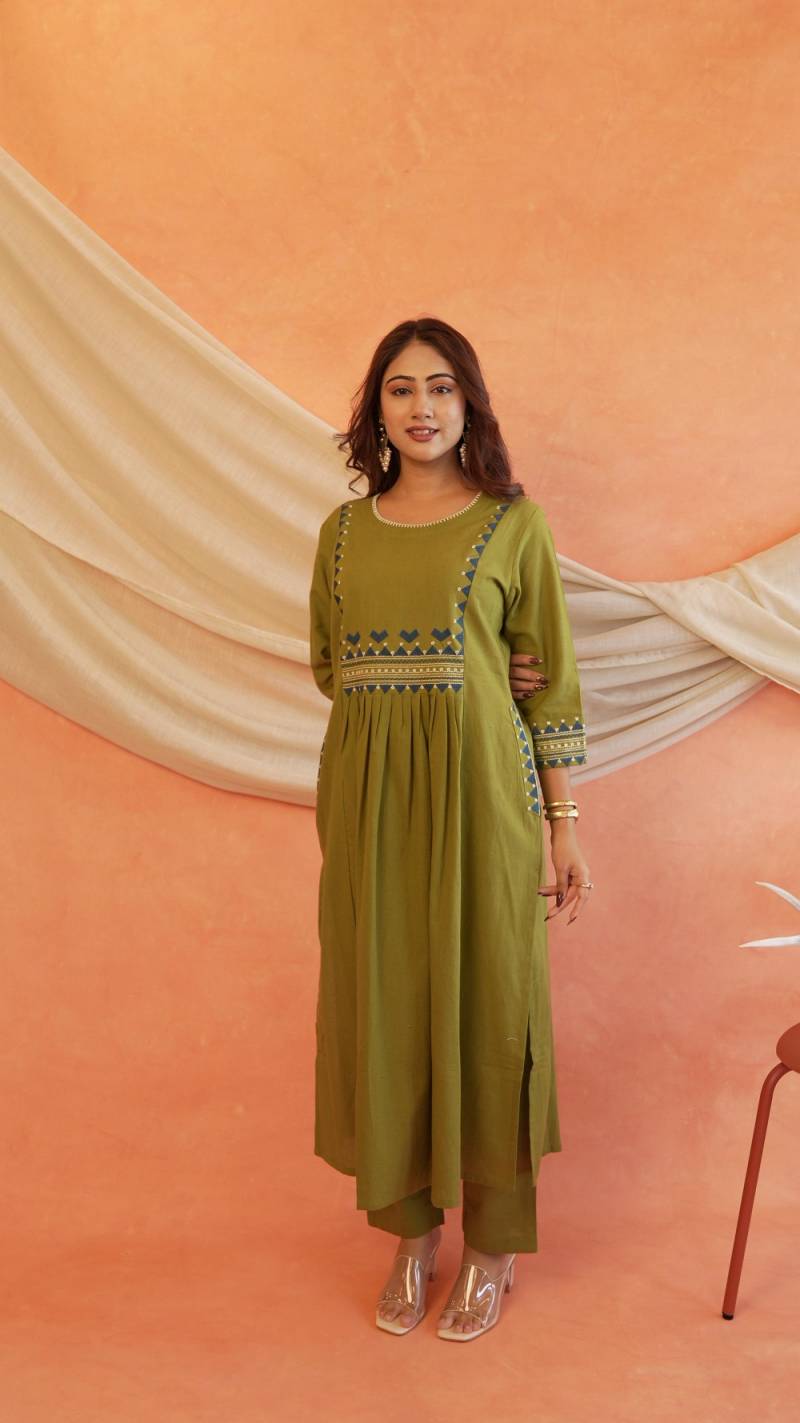 Naisha K 263 Cotton Casual Wear Kurti With Bottom Collection