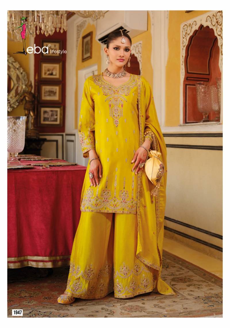 Eba Chhavi Chinon Designer Readymade Salwar Suit Collection