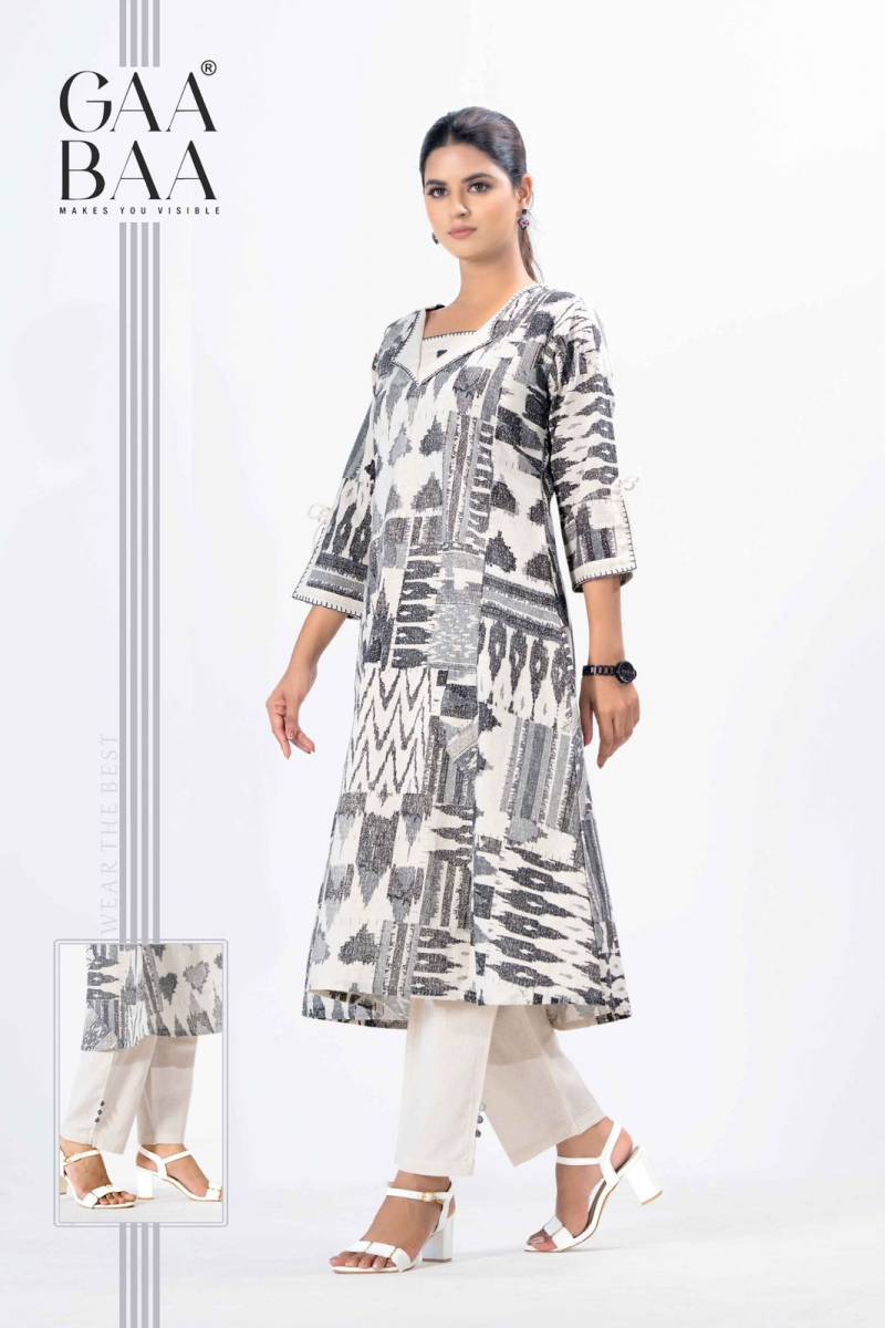 Gaabaa 937 Pure Cotton Casual Kurti With Bottom Set Collection