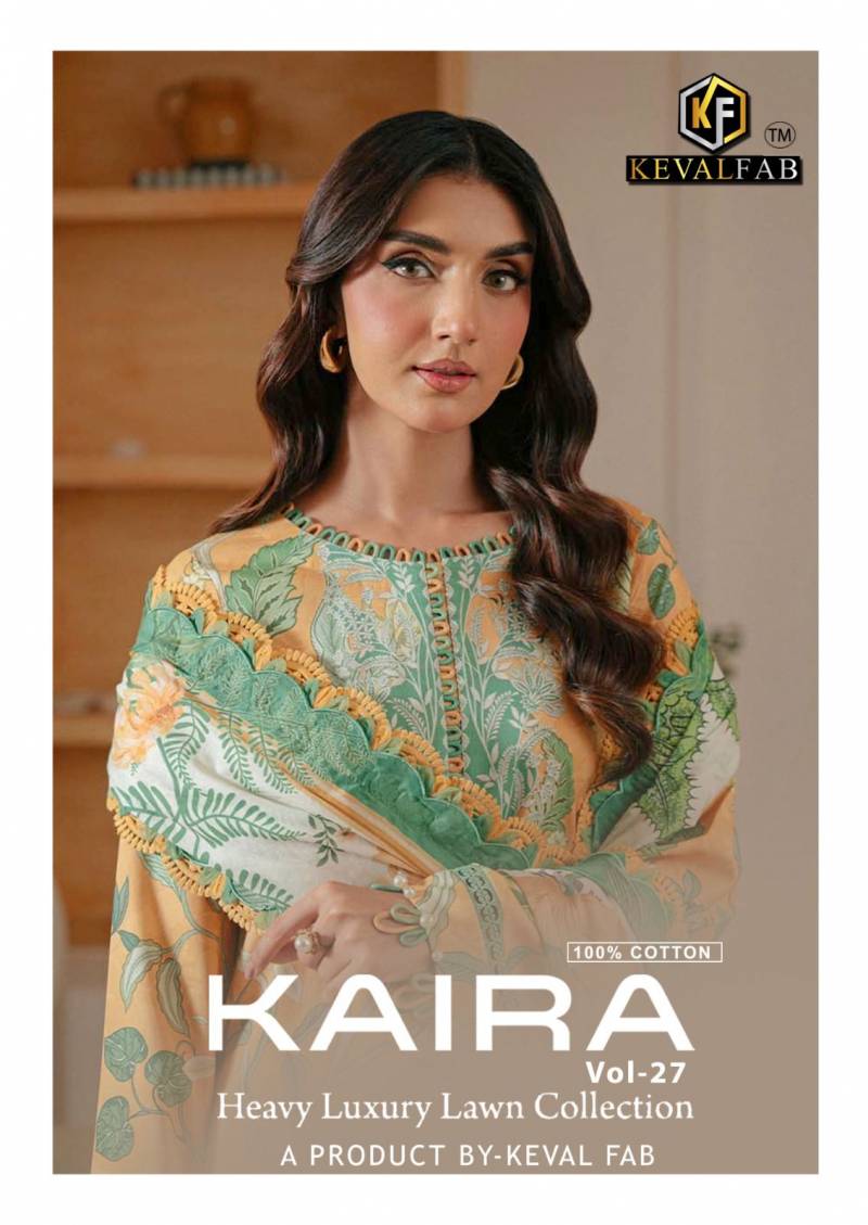 Keval Kaira Vol 27 Lawn Cotton Dress Material Collection