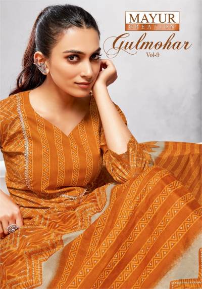 Mayur Gulmohar Vol 9 Pure Cotton Kurti Pant With Dupatta Collection