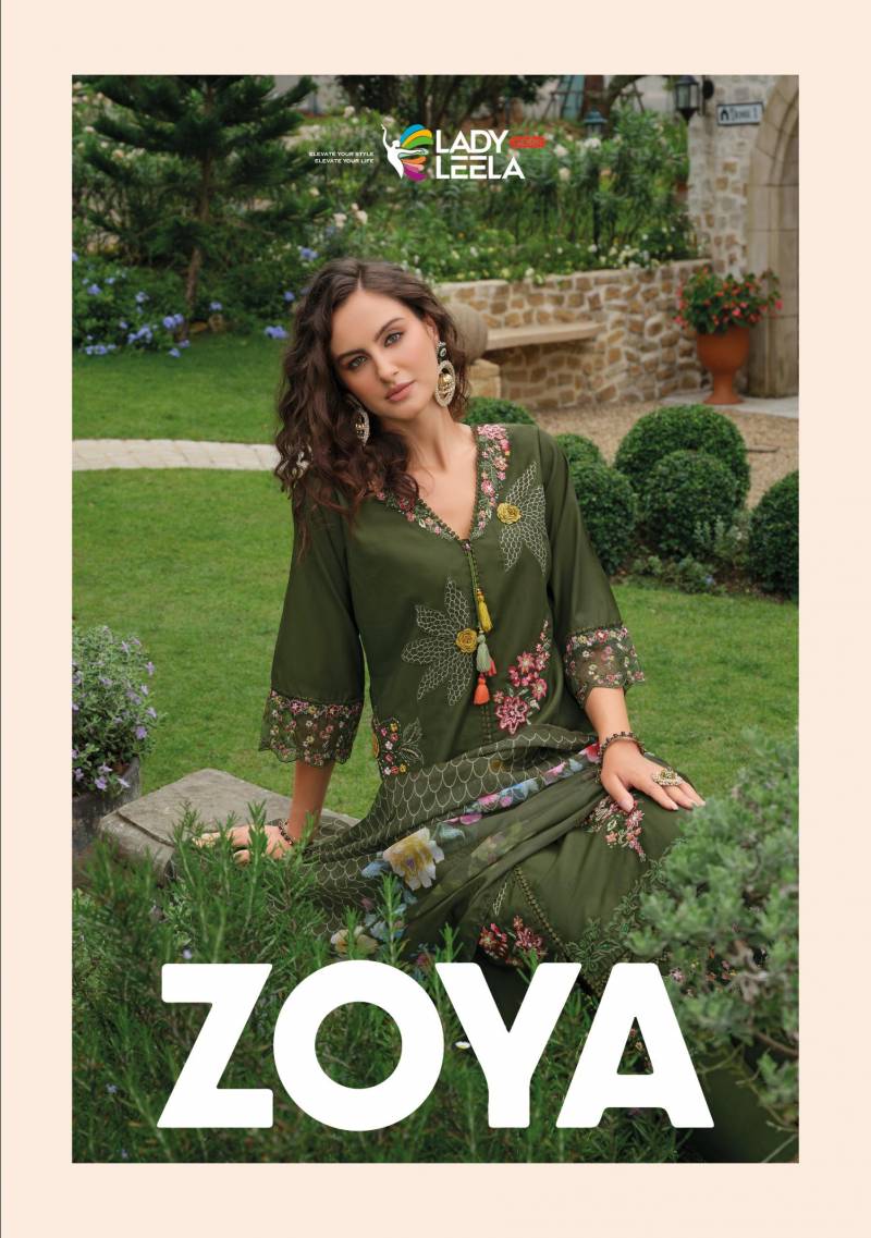 Lady Leela Zoya Designer Kurti Bottom With Dupatta Collection