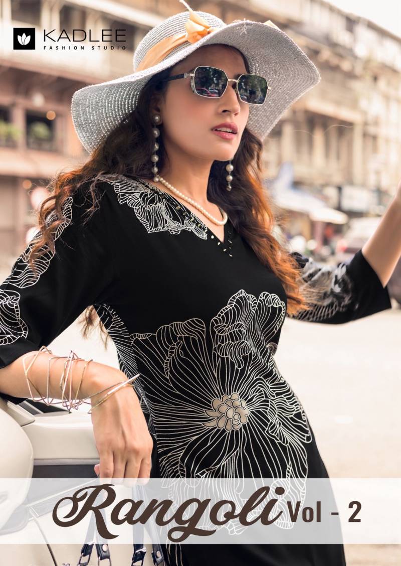 Kadlee Rangoli Vol 2 Printed Kurti And Pant Collection