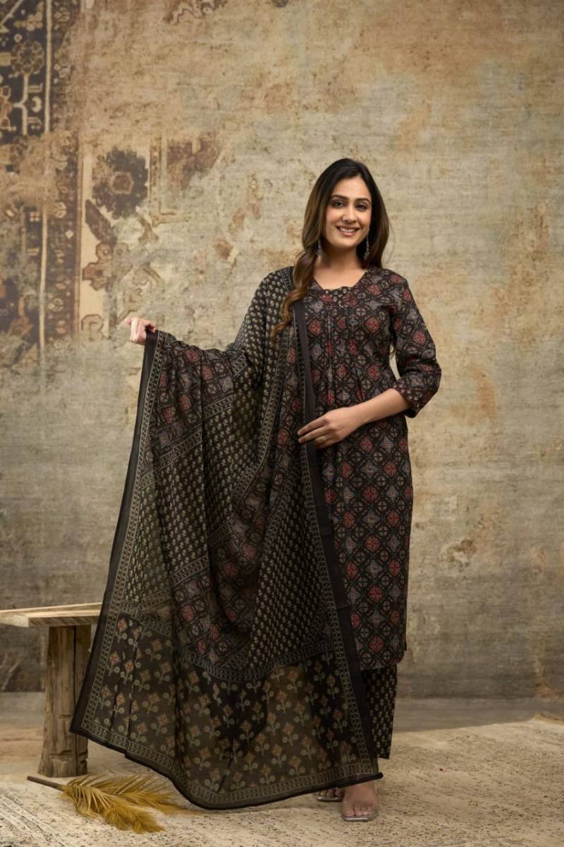 Naisha K 282 Vol 3 Soft Cotton Kurti Bottom With Dupatta