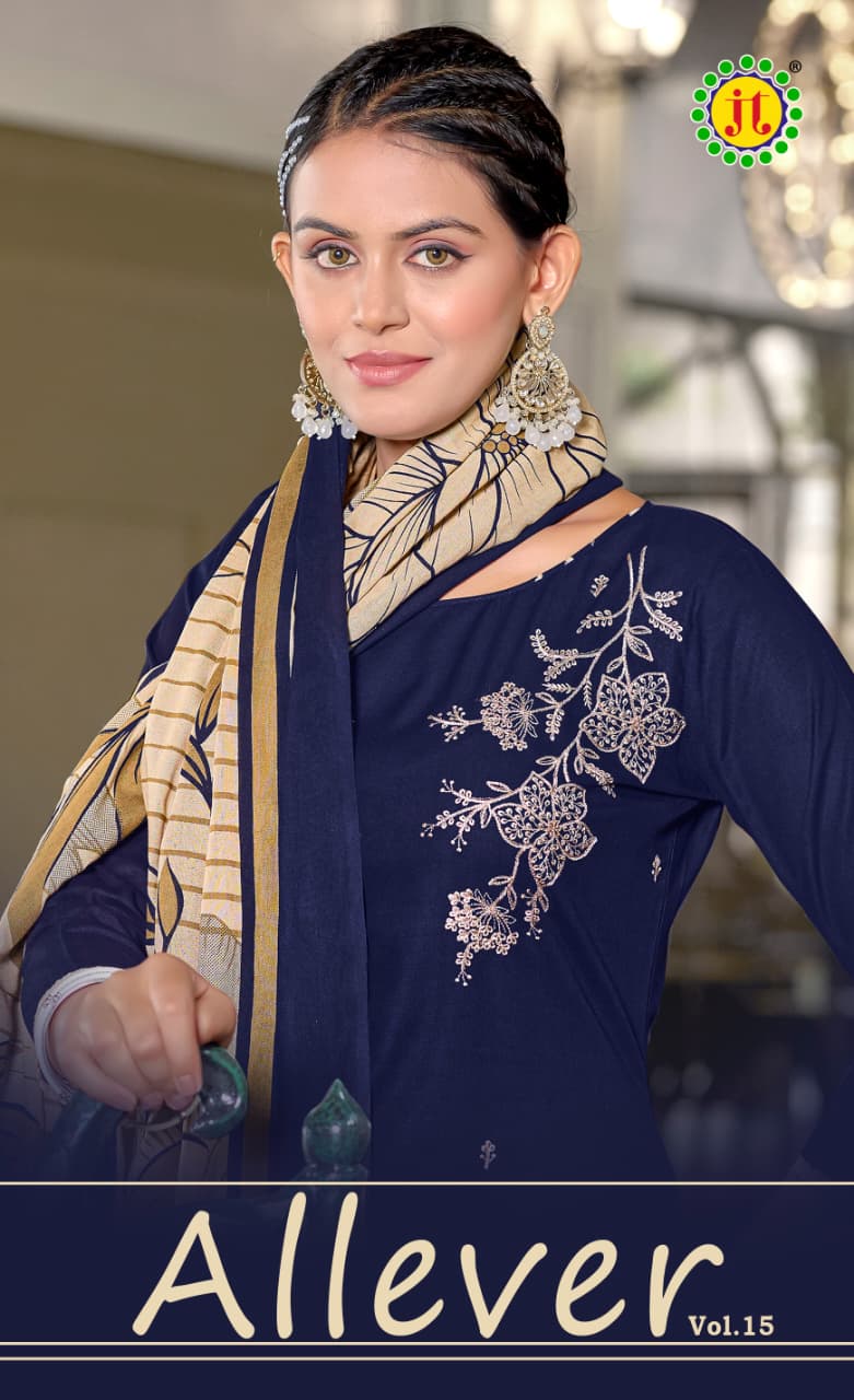 Jt Allever Vol 15 Embroidery Dress Material Collection