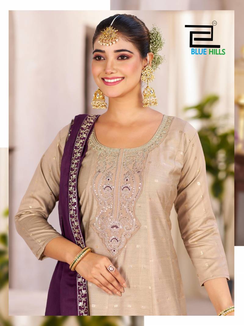 Blue Hills Sindoor Vol 3 Chanderi Designer Anarkali Style Kurti Bottom With Dupatta