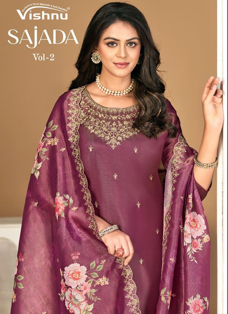 Vishnu Sajada Vol 2 Shimmer Designer Dress Material Collection
