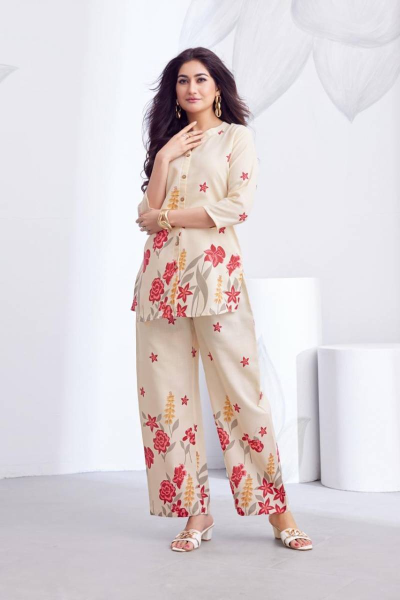 Printed Co Ord Set Vol 1 Slub Cotton Stylish Cord Set Collection