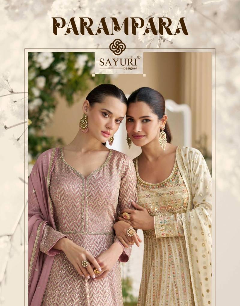 Sayuri Parampara Heavy Embroidery Designer Gown Wedding Wear Collection