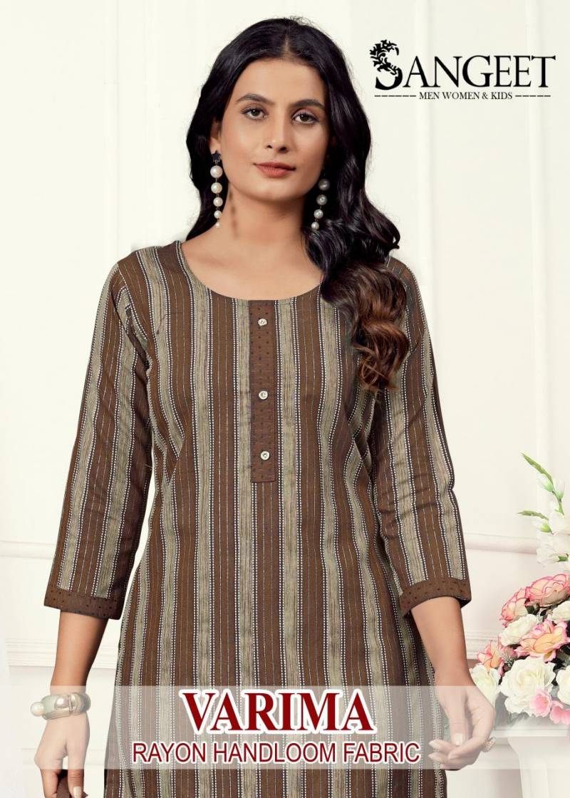 Sangeet Varima Rayon Daily Wear Kurti With Bottom Collection