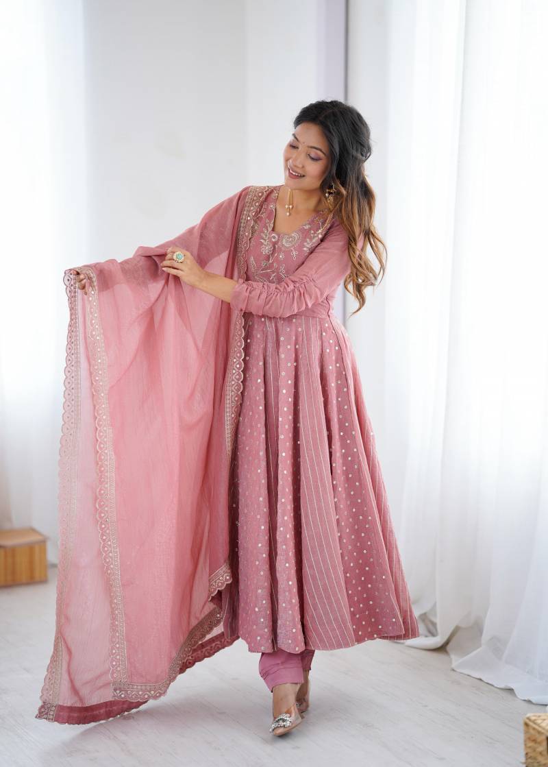 Ruhi R 5293 Crunchy Silk Anarkali Gown Collection