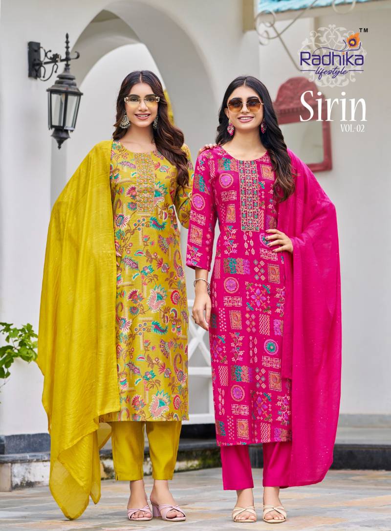 Radhika Sirin Vol 2 Printed Kurti Pant And Dupatta Collection