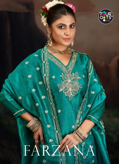 Four Dots Farzana Berberry Designer Dress Material Collection