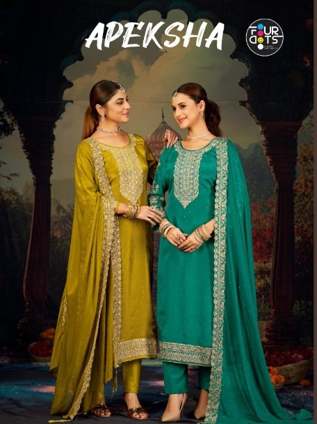 Four Dots Apeksha Glass Designer Dress Material Collection