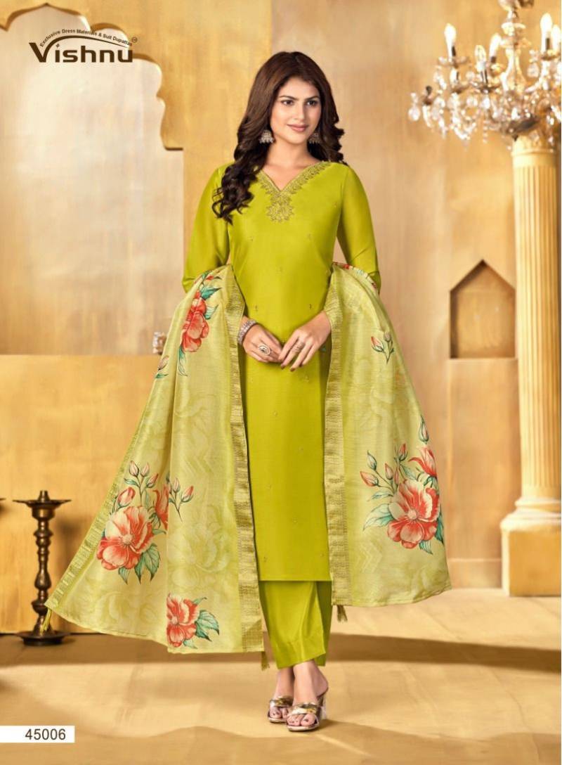 Vishnu Alfaaz Vol 3 Shimmer Silk Designer Dress Material Collection