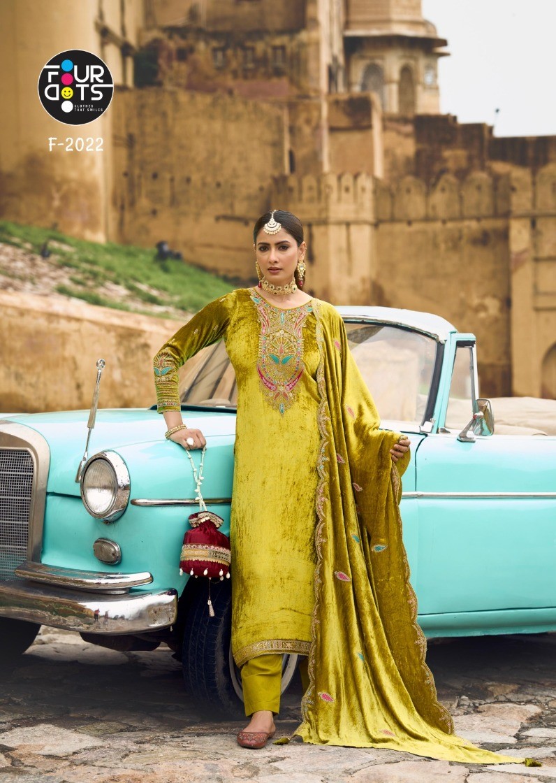 Four Dots Zureen Makhmal Velvet Designer Dress Material Collection