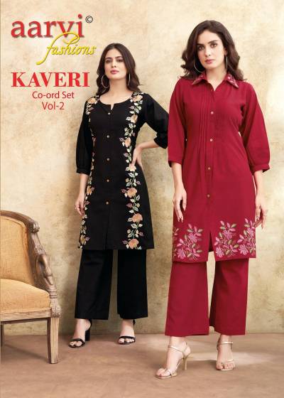 Aarvi Kaveri Vol 2 Embroidery Cotton Co Ord Set Collection
