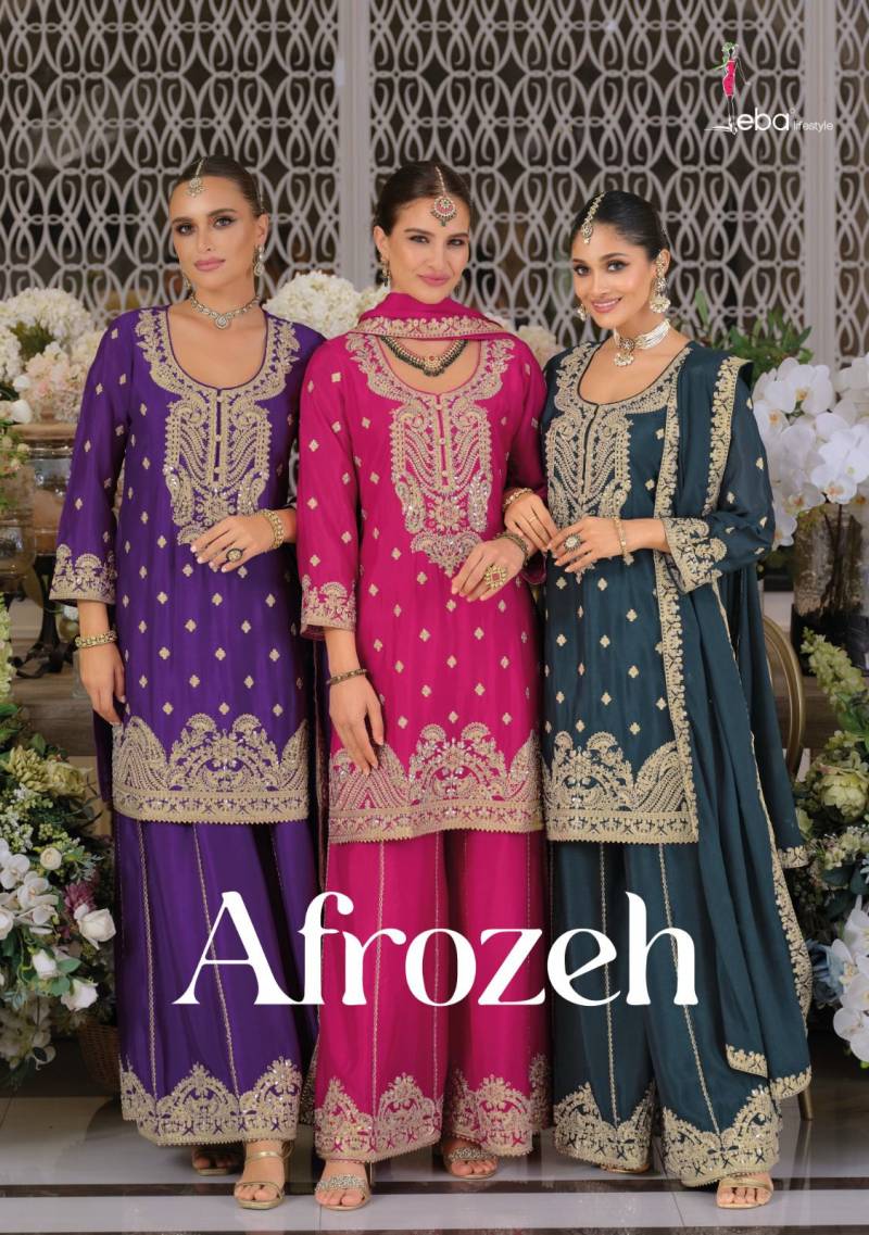 Eba Afrozeh Embroidery Work Designer Readymade Salwar Suits Collection
