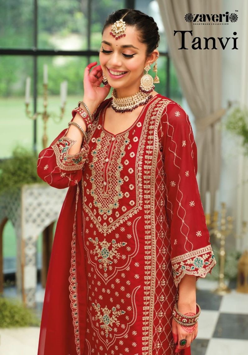 Zaveri Tanvi Soft Organza Desiginer Salwar Suits Collection