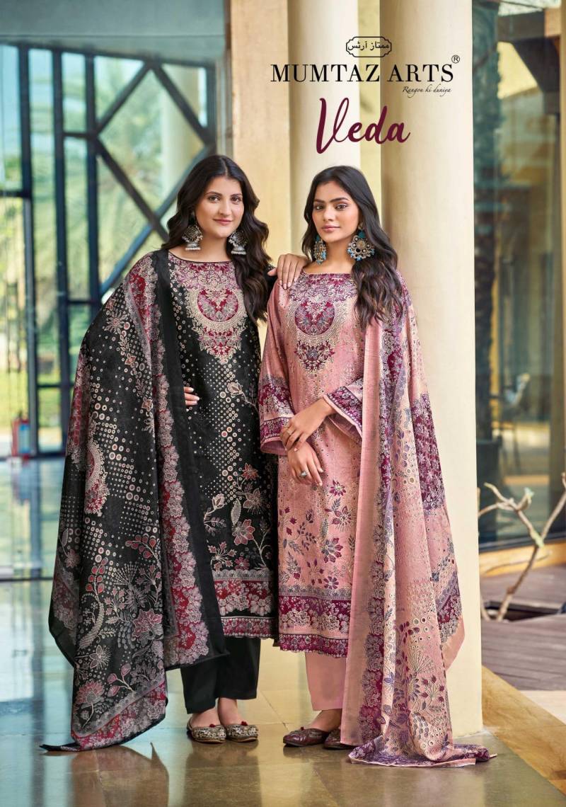 Mumtaz Veda Jam Satin Designer Dress Material Collection