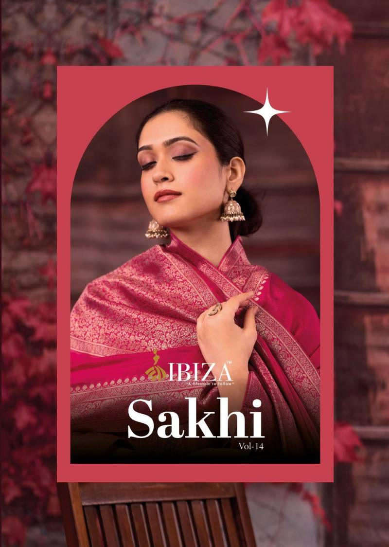 Ibiza Sakhi Vol 14 Banglory Silk Embroidery Salwar Suits Collection