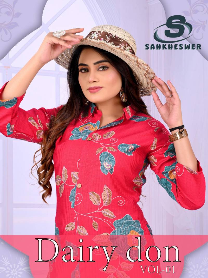 Sankheswer Dairy Don Vol 1 Printed Fancy Kurti With Bottom Collection