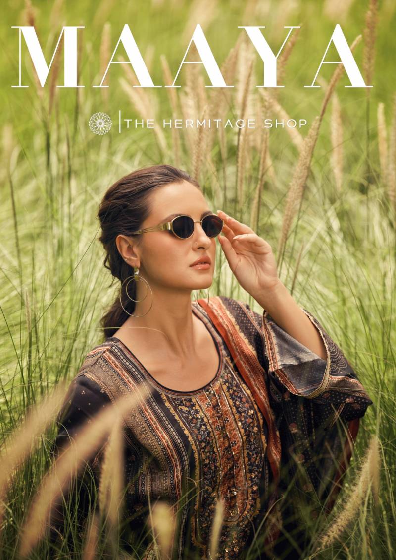 Hermitage Maaya Handwork Designer Dress Material Collection