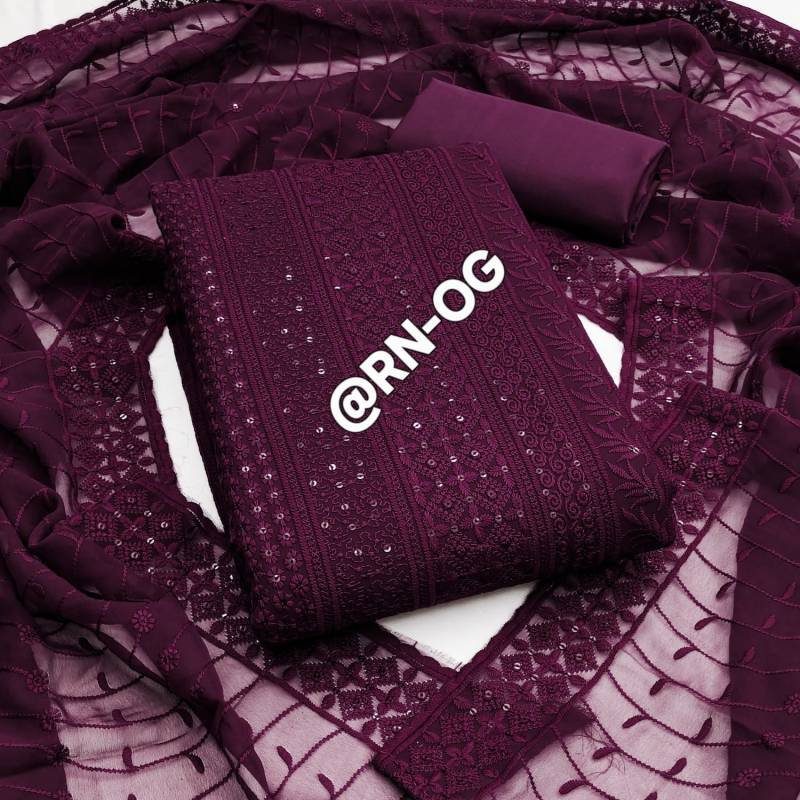 Original Lakhnavi Suits 111 Georgette Designer Dress Material